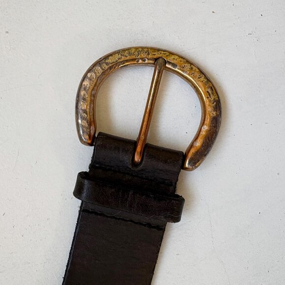 Fossil Black Leather Stitched Belt - Picture 2 of 4